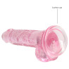 Real Rock Crystal Gode Crystal Clear 14 x 3.5cm Rose
